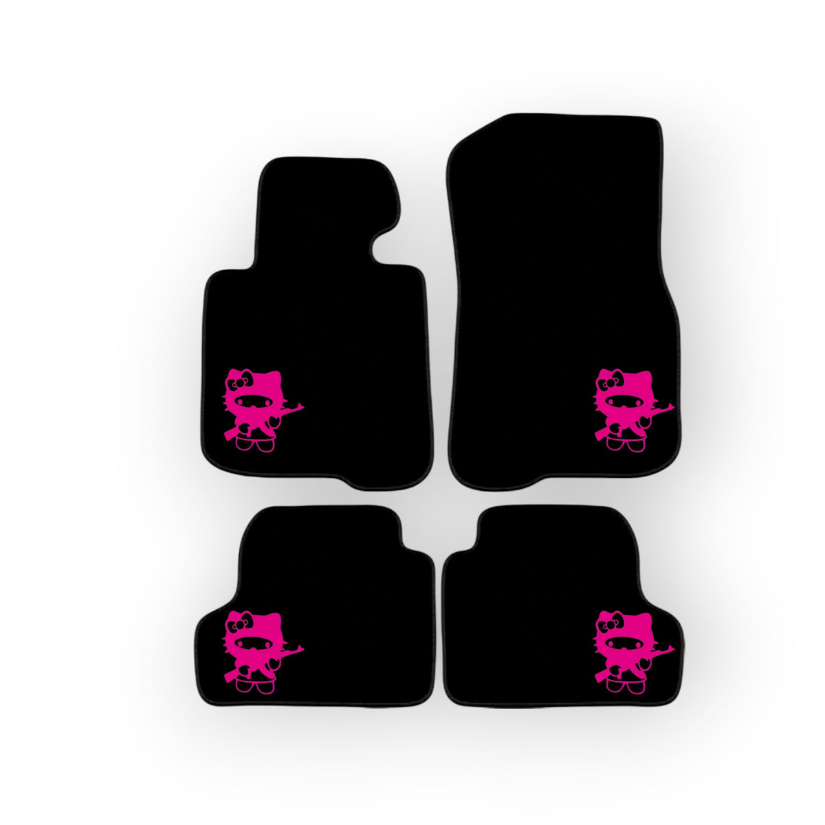 Dywaniki Samochodowe Hello kitty z karabinem