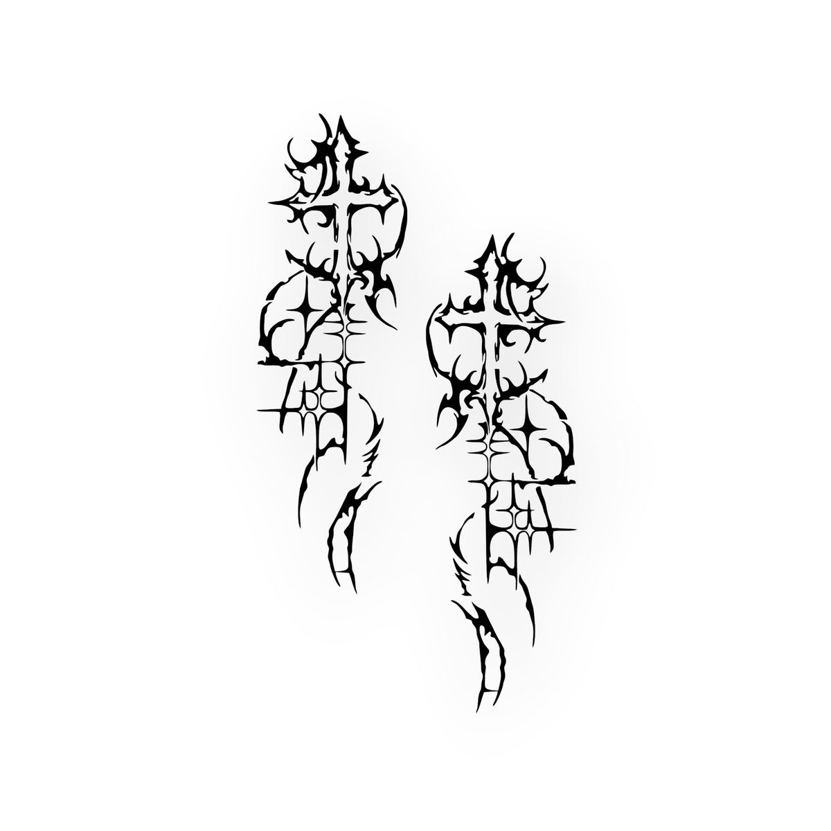 Side baner tribal and cross